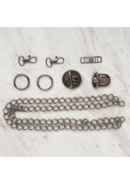 Loren Çanta Aksesuar Seti Metal