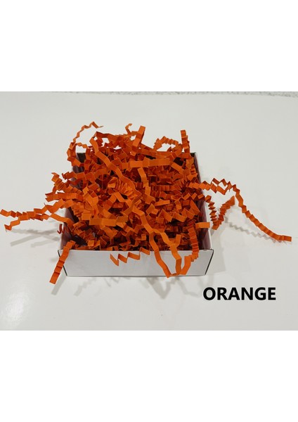 Turuncu Kırpık Kırpıntı Z Zigzag Pelur / Kırpıntı Kağıt / 100 gr / Süs Dolgu Malzemesi