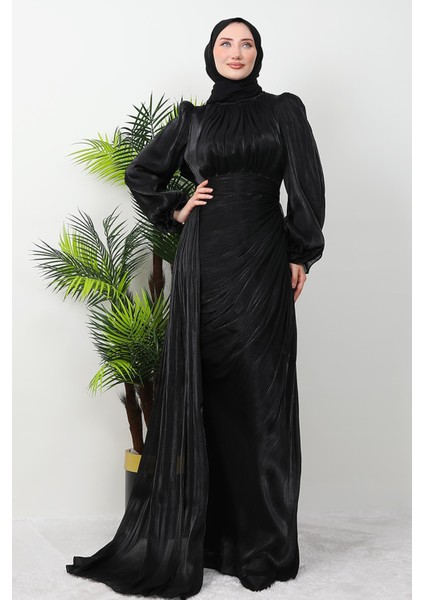 Ece Tesettür Abiye Siyah