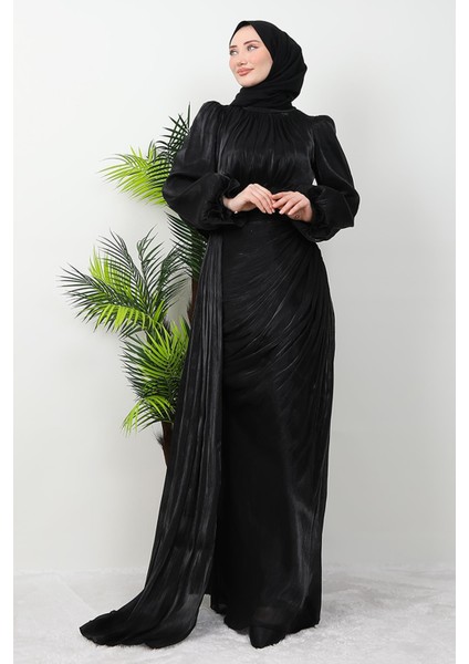 Ece Tesettür Abiye Siyah modelleri