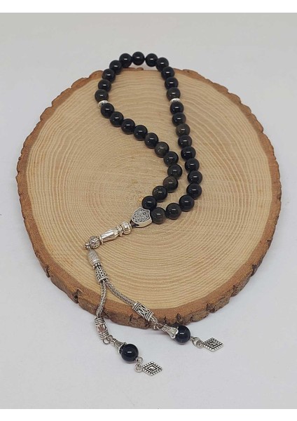 Golden & Siyah Obsidyen Taşı 33LÜK Tesbih 8mm (1250) fırsatları
