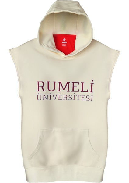 Naturel Beyaz Unisex Hoodie Shirt Rumeli Üniversitesi