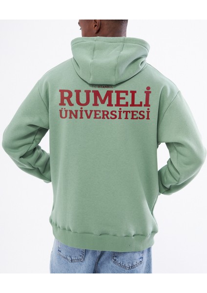 Yeşil Unisex Hoodie Numb Rumeli Üniversitesi