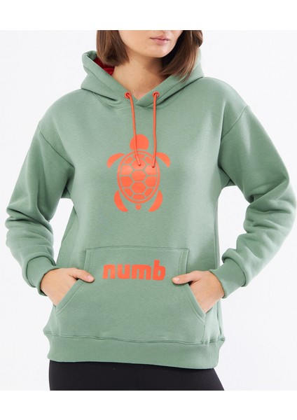 Yeşil Unisex Hoodie Numb Rumeli Üniversitesi modelleri