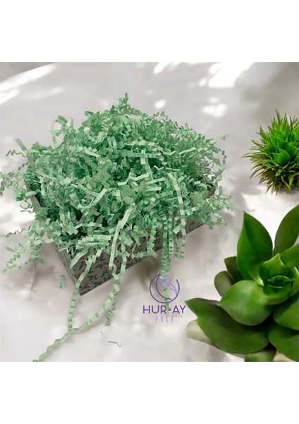 Mint Yeşili Kırpık Kırpıntı Z Zigzag Pelur / Kırpıntı Kağıt / 100 gr / Süs Dolgu Malzemesi