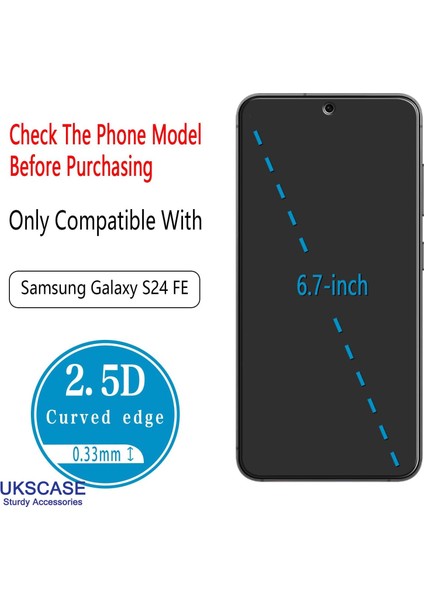 Samsung Galaxy S24 Fe Uyumlu Ekran Koruyucu Nano Cam 2 Adet