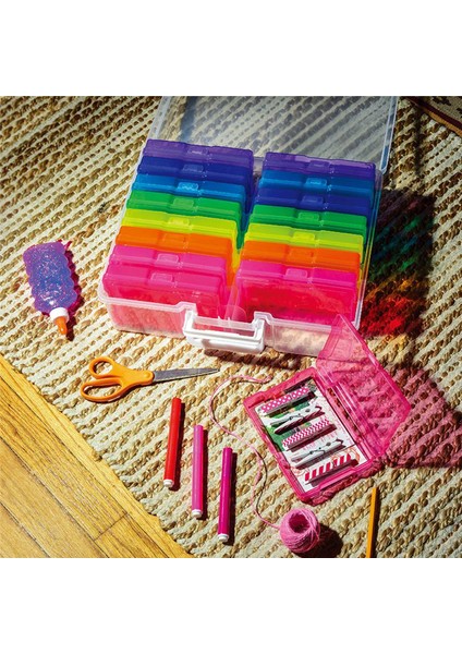 Şeffaf 4 x 6 Inç Fotoğraf Kılıfları ve Saplı Şeffaf Craft Keeper - 16 Iç Kutu Plastik Saklama Kabı Kutusu (Yurt Dışından) fırsatları