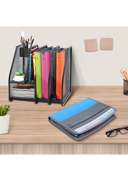13 Cep Dosya Klasörü Depolama Rafı, Dosya Kutusu Saklama Çantası, Fermuarlı, A4 Kağıt, Banknot, Belge Makbuzu B Için Uygun (Yurt Dışından)