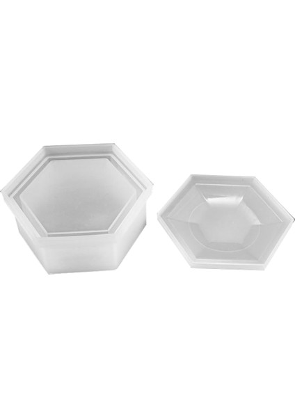 2 Adet Diy Kristal Epoksi Kalıp Altıgen Takı Saklama Kutusu Kalıp (Yurt Dışından)