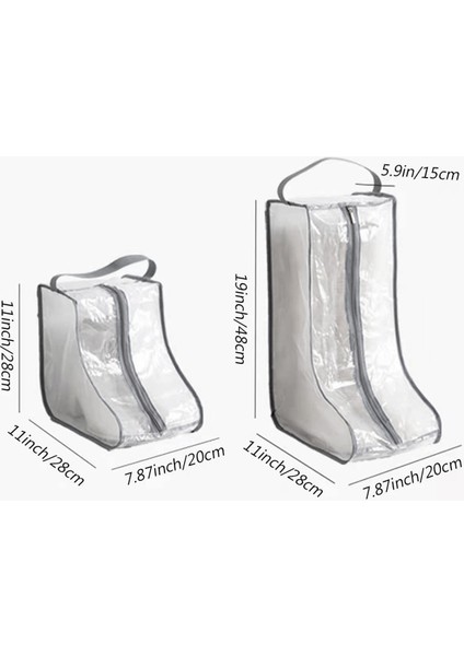 Taşınabilir Kadın Uzun ve Kısa Çizme Saklama Torbaları, 2 Paket Uzun + 2 Paket Kısa, Seyahat ve Günlük Gri Için Su Geçirmez Çizme Çantaları (Yurt Dışından) fiyatları