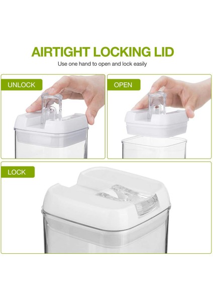 Mühürlü Gıda Saklama Kabı, Kolay Kilitlenen Kapaklı Plastik Tahıl Kapları, Mutfağın Düzenlenmesi ve Depolanması Için (Yurt Dışından) fırsatları