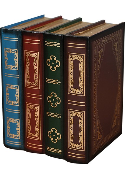 Avrupa Retro Saklama Kutusu Kitap Şekli Saklama Kutusu Sahte Kitap Ahşap Mücevher Kutusu Ofis Dekorasyon Gizli Ürün Saklama Kutusu (Yurt Dışından)