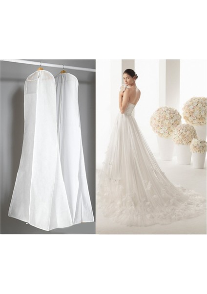 Uzun Gelinlik Çanta Kılıfı Gece Elbisesi Tozluk Gelin Konfeksiyon Saklama Çantası Nonwoven Gelinlik Tozluk Beyaz (Yurt Dışından) fiyatları