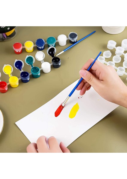 40 Şerit 240 Tencere Boş Boya Kapları Şeritler Mini Şeffaf Saklama Kapları ve 40 Adet Boya Fırçaları Boyama Sanatları El Sanatları (Yurt Dışından) fiyatları