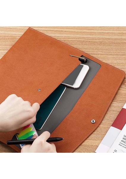 A4 Deri Klasör Depolama Dosya Çantası Konferans Ofisi Bilgi Dosya Çantası Saklama Çantası Okul Ofis Kırtasiye Iki Paket (Yurt Dışından) indirimleri