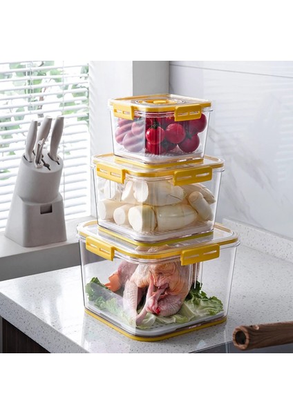 Mutfak Buzdolabı Düzenleyici Zamanlanmış Gıda Saklama Kutusu Kapaklı Kalınlaştırılmış Kiler Kapları-D (Yurt Dışından) fırsatları