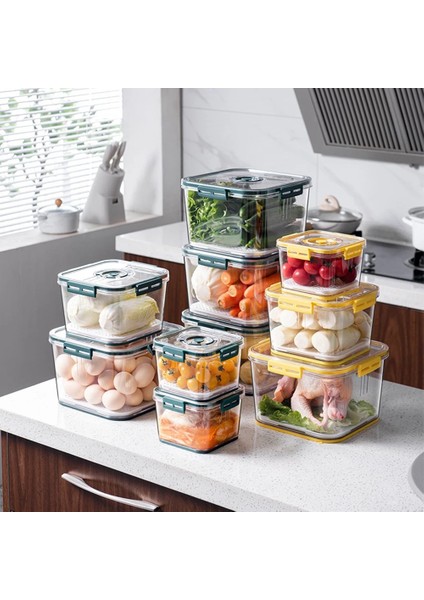 Mutfak Buzdolabı Düzenleyici Zamanlanmış Gıda Saklama Kutusu Kapaklı Kalınlaştırılmış Kiler Kapları-D (Yurt Dışından) indirimleri