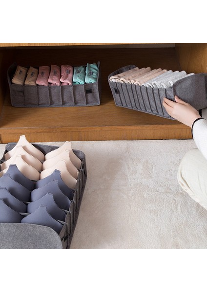 3 Parça Katlanabilir Çekmeceli Saklama Çantası 72 Çekirdekli Kumaş, Çorap ve Kravat Saklama Torbaları ve Saklama Kutusu A (Yurt Dışından) modelleri