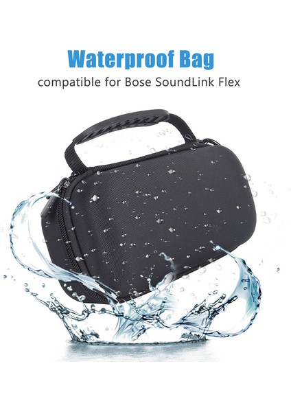 Bo-Se Soundlink Flex Sert Eva Koruyucu Kabuk Su Geçirmez Saklama Çantası Için Hoparlör Seyahat Taşıma Çantası (Siyah) (Yurt Dışından)
