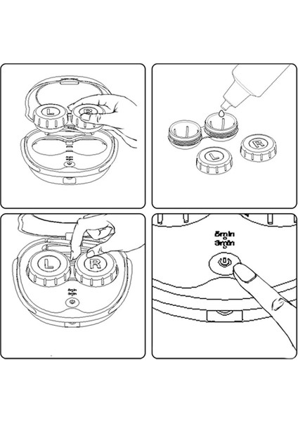 Kontakt Lens Temizleyici Kutusu Saklama Kutusu Kontakt Lens Kutusu Seyahat Gözlük Lensleri Ultrasonik Temizleme Islatma Kutusu -Mavi (Yurt Dışından) fiyatları