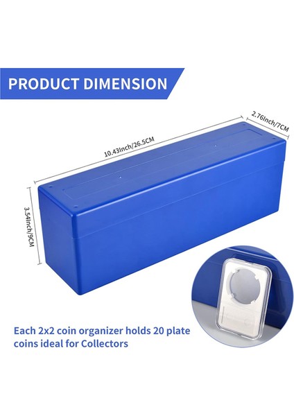 2 Adet Madeni Para Levha Saklama Kutusu 20 Levha Madeni Para Tutucu ile Uyumlu, Koleksiyoncular Için Plastik Madeni Para Kutusu Madeni Para Saklama Kırmızı (Yurt Dışından) modelleri