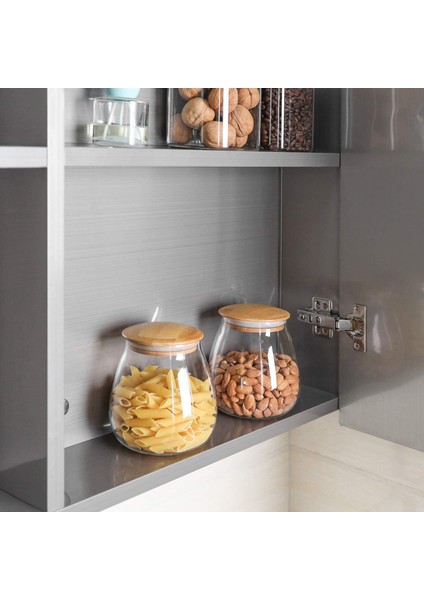 3 Adet Hava Geçirmez Şeffaf Gıda Saklama Kavanoz Konteyneri Ahşap Kapaklı (27OZ/800ML), Mutfak Çay Kahve Şeker Un Baharatlar Için (Yurt Dışından) modelleri