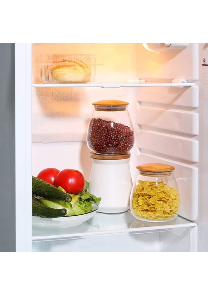 3 Adet Hava Geçirmez Şeffaf Gıda Saklama Kavanoz Konteyneri Ahşap Kapaklı (27OZ/800ML), Mutfak Çay Kahve Şeker Un Baharatlar Için (Yurt Dışından) fırsatları