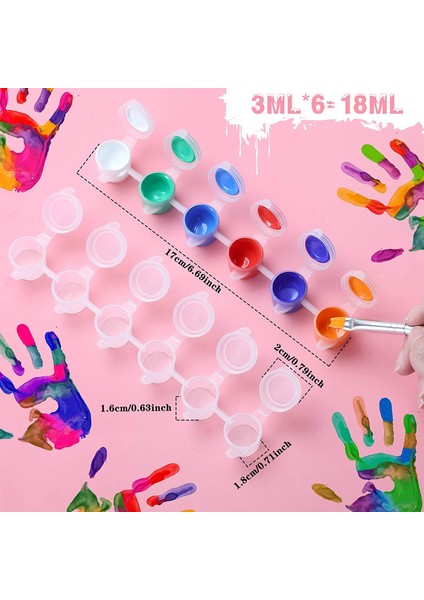 100 Şerit 600 Tencere Boş Boya Şeritleri Boya Bardağı Şeffaf Plastik Saklama Kapları Boyama Zanaat Malzemeleri (3 Ml/ 0.1 Oz) (Yurt Dışından)