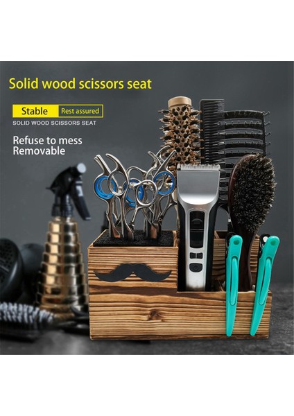 3x Ahşap Kuaförlük Alet Kutusu Kuaför Makas Tutucu Kesme Makası Raf Saklama Kabı (Yurt Dışından) fiyatları