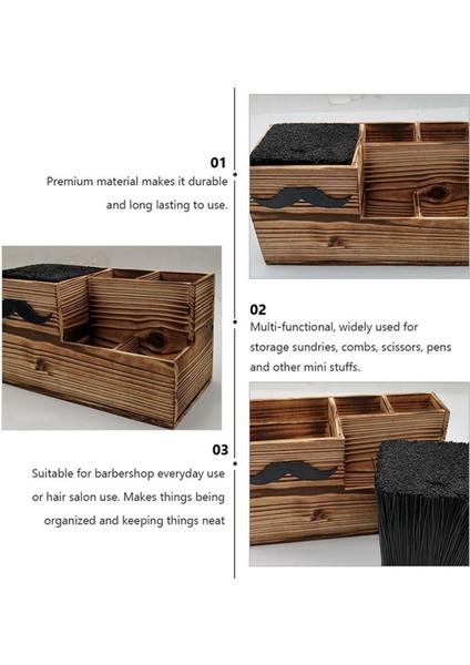 3x Ahşap Kuaförlük Alet Kutusu Kuaför Makas Tutucu Kesme Makası Raf Saklama Kabı (Yurt Dışından) fırsatları