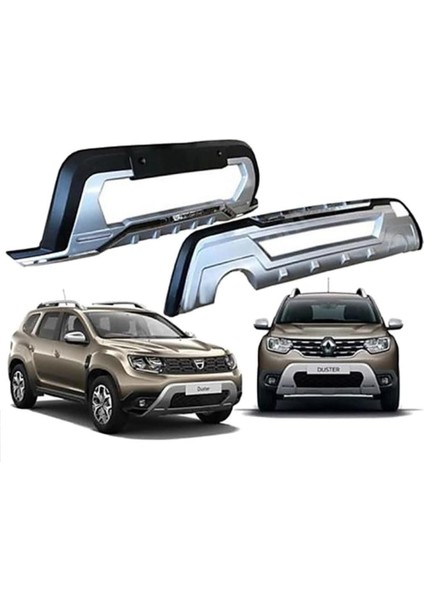 Dacia Duster Uyumlu 2018-2020 Ön Arka Tampon Koruma Difüzör