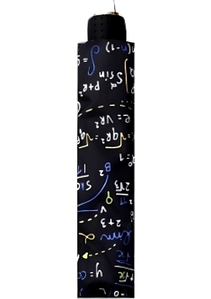 Matematik Formül Desenli Lüx Renkli Baskılı Rüzgara Dayanıklı 8 Telli Katlanabilir Manuel Şemsiye fırsatları