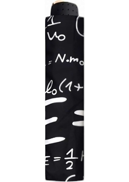 Matematik Formül Desenli Lüx Renkli Baskılı Rüzgara Dayanıklı 8 Telli Katlanabilir Manuel Şemsiye modelleri