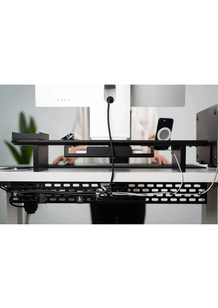 75 cm Kablo Organizeri Masa Altı Kablo Düzenleyici - Büyük Boy Premium Metal Kablo Organizer