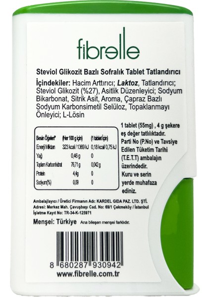 Stevia Tablet Tatlandıcı 500 Tablet modelleri