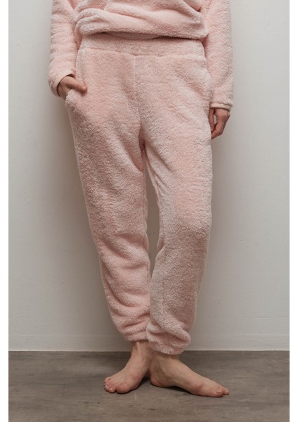 Kadın Yumuşak Dokulu Cepli Uzun Eşofman