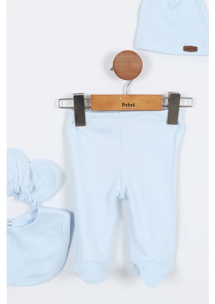 Yeni Düz Desenli Erkek Bebek Hastane Çıkışı Bebek Kıyafetleri Yenidoğan Hastane Çıkış Seti 5 Li indirimleri