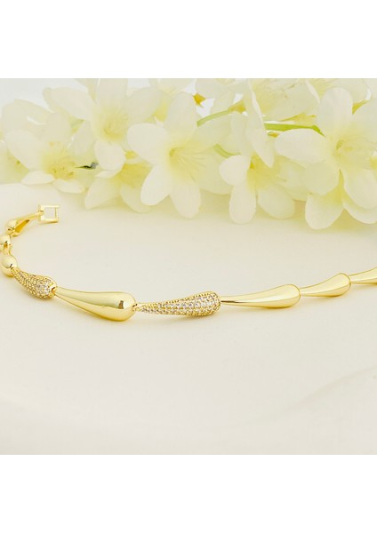 Damla Bileklik Kuyumcu Model Botte Kadın Bileklik Vip Seri 14 Ayar Gold 17cm modelleri