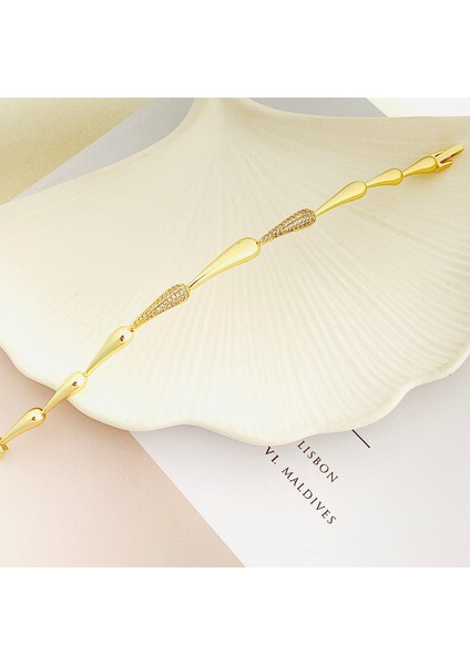 Damla Bileklik Kuyumcu Model Botte Kadın Bileklik Vip Seri 14 Ayar Gold 17cm fırsatları