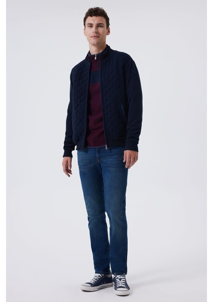 Dik Lacivert Erkek Sweatshirt 241 Lcm 241013 Newjump Lacıvert