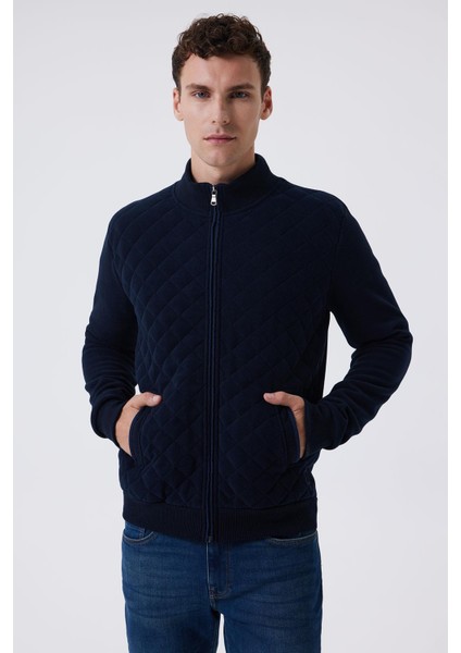 Dik Lacivert Erkek Sweatshirt 241 Lcm 241013 Newjump Lacıvert