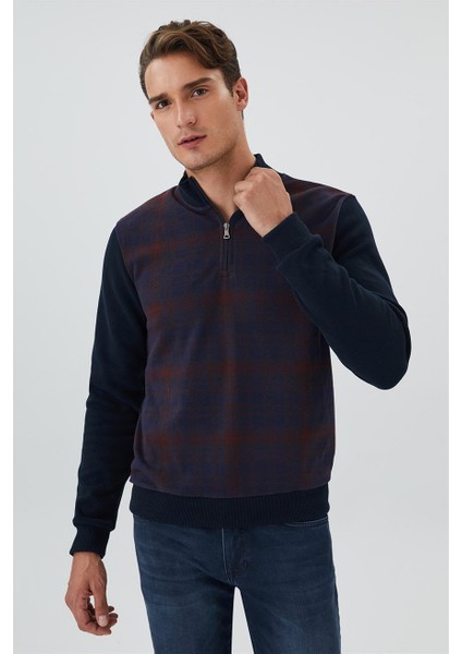 Fermuarlı Yaka Lacivert - Bordo Erkek Sweatshirt231 Lcm 241050 Barn Lacivert-Bordo fiyatları