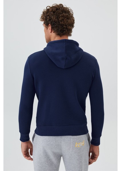 Kapüşon Yaka Lacivert Erkek Sweat Shirt 231 Lcm 241016 Garen fırsatları