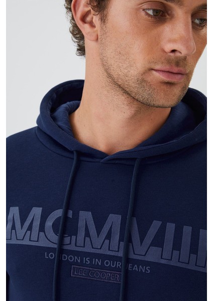 Kapüşon Yaka Lacivert Erkek Sweat Shirt 231 Lcm 241016 Garen indirimleri