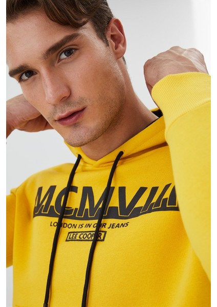 Kapüşon Yaka Koyu Sarı Erkek Sweatshirt 231 Lcm 241016 Garen K.sarı indirimleri