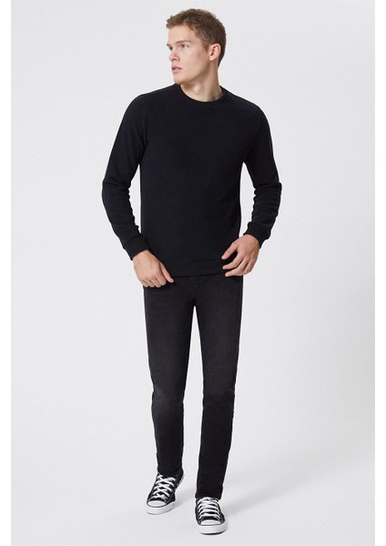 O Yaka Siyah Erkek Sweatshirt 231 Lcm 241011 Newdwade Siyah