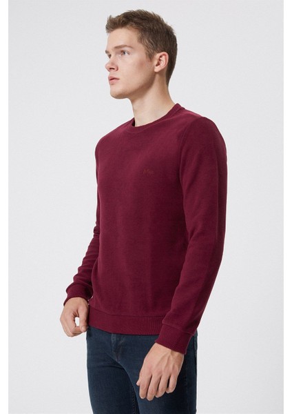 O Yaka Bordo Erkek Sweatshirt 231 Lcm 241011 Newdwade Bordo