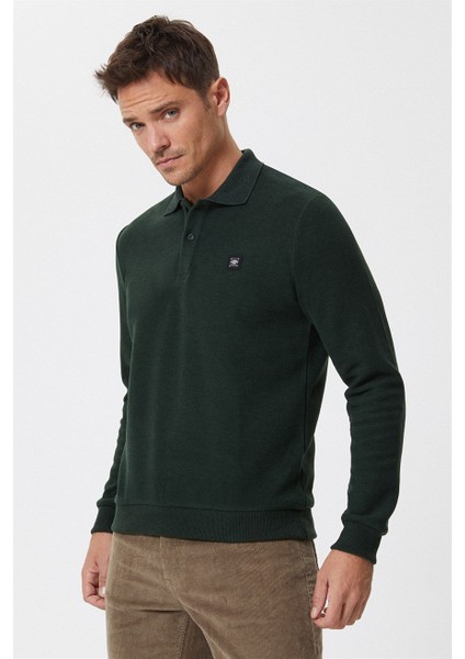 O Yaka Yeşil Erkek Sweatshirt 231 Lcm 241010 Newblend Yesıl