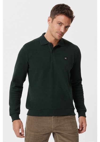 O Yaka Yeşil Erkek Sweatshirt 231 Lcm 241010 Newblend Yesıl