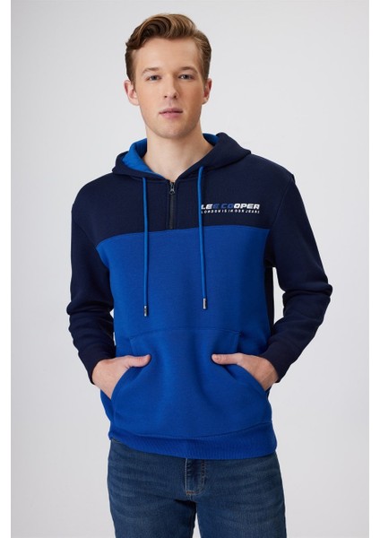 Kapüşon Yaka Lacivert Erkek Sweatshirt 231 Lcm 241017 Juno Lacä°vert-Ä°ndä